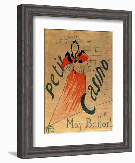 May Belfort, Petit Casino, 1895-Henri de Toulouse-Lautrec-Framed Giclee Print