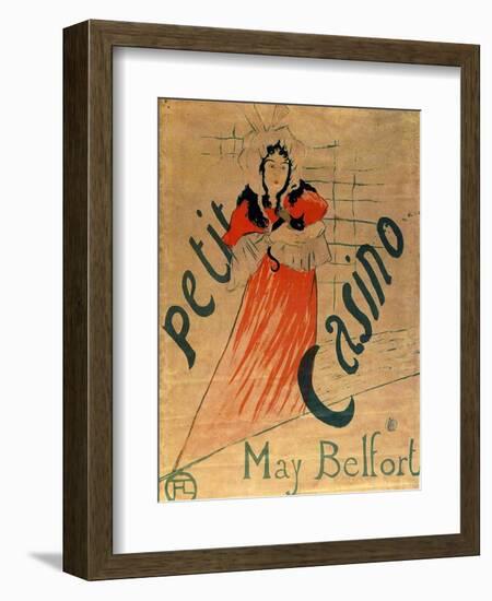 May Belfort, Petit Casino, 1895-Henri de Toulouse-Lautrec-Framed Giclee Print