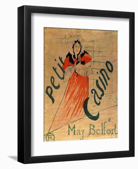 May Belfort, Petit Casino, 1895-Henri de Toulouse-Lautrec-Framed Giclee Print