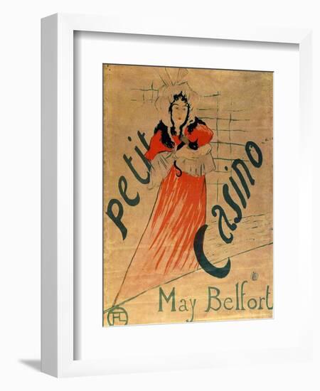 May Belfort, Petit Casino, 1895-Henri de Toulouse-Lautrec-Framed Giclee Print