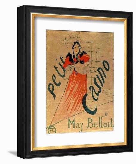 May Belfort, Petit Casino, 1895-Henri de Toulouse-Lautrec-Framed Giclee Print