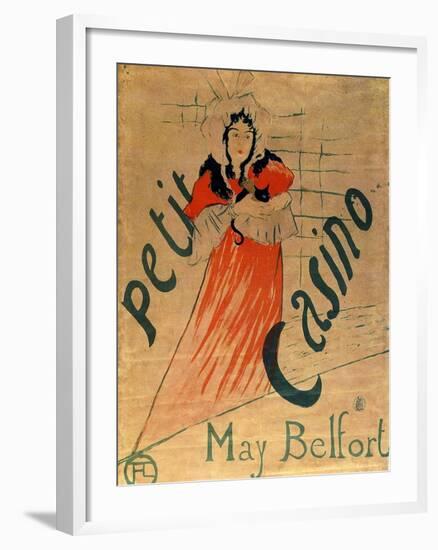 May Belfort, Petit Casino, 1895-Henri de Toulouse-Lautrec-Framed Giclee Print