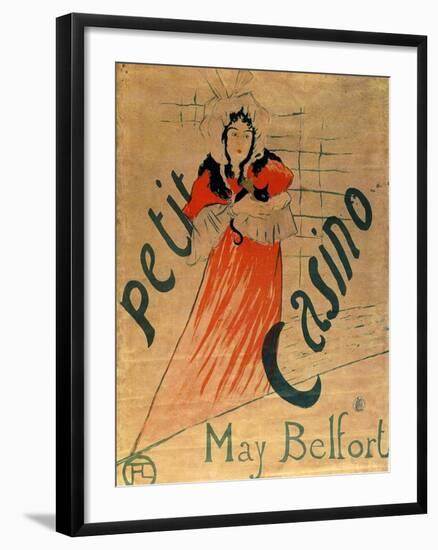 May Belfort, Petit Casino, 1895-Henri de Toulouse-Lautrec-Framed Giclee Print