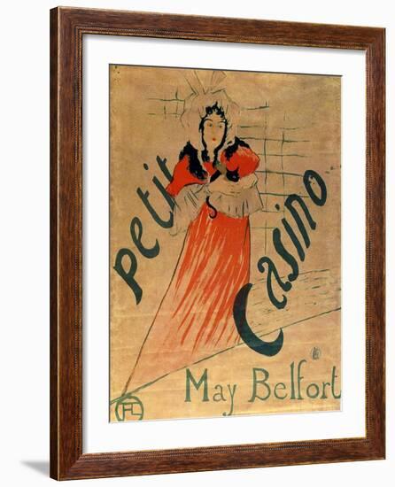 May Belfort, Petit Casino, 1895-Henri de Toulouse-Lautrec-Framed Giclee Print