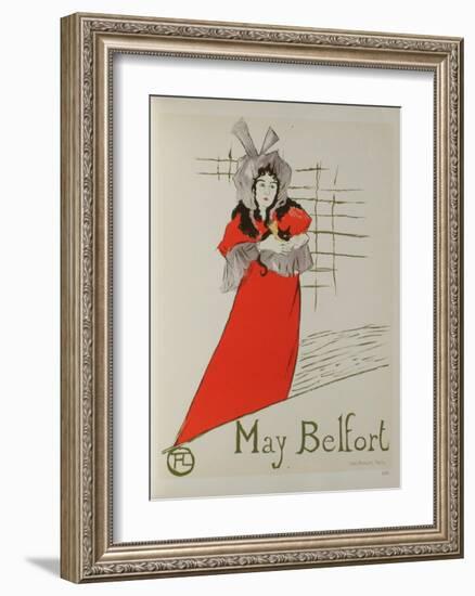 May Belfort-Henri de Toulouse-Lautrec-Framed Collectable Print