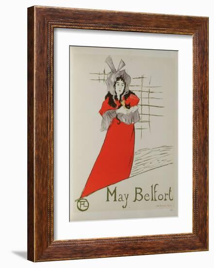 May Belfort-Henri de Toulouse-Lautrec-Framed Collectable Print