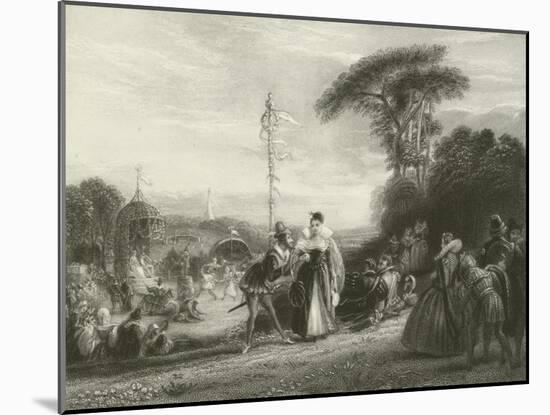 May-Day, in the Reign of Queen Elizabeth-Charles Robert Leslie-Mounted Giclee Print
