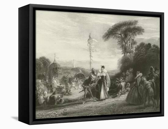 May-Day, in the Reign of Queen Elizabeth-Charles Robert Leslie-Framed Premier Image Canvas