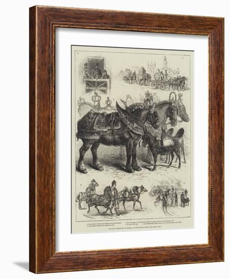 May-Day Procession of Horses at Newcastle-On-Tyne-null-Framed Giclee Print