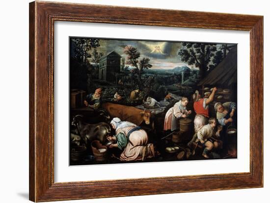 May (From the Series 'The Seasons), Late 16th or Early 17th Century-Leandro Bassano-Framed Giclee Print