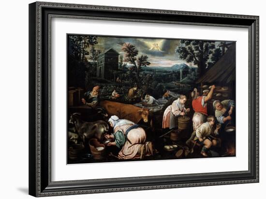 May (From the Series 'The Seasons), Late 16th or Early 17th Century-Leandro Bassano-Framed Giclee Print