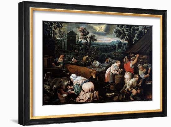 May (From the Series 'The Seasons), Late 16th or Early 17th Century-Leandro Bassano-Framed Giclee Print