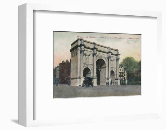 'May good fortune attend you this Christmas - Marble Arch', c1910-Unknown-Framed Photographic Print