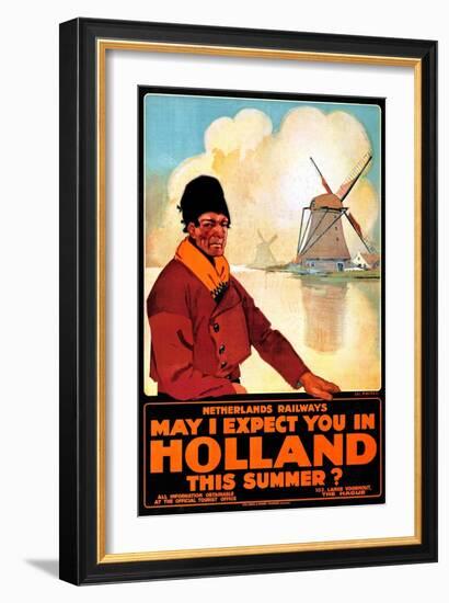 May I Expect You In Holland This Summer?-Joseph Rovers-Framed Art Print