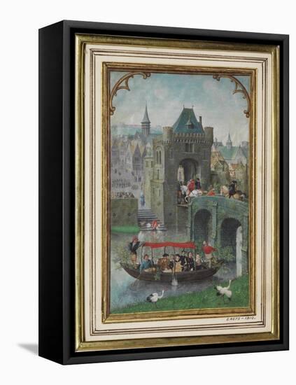 May Leaf from a Calendar Book of Hours-Simon Bening-Framed Premier Image Canvas