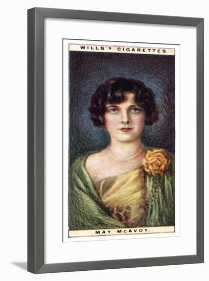 May Mcavoy (1899-198), American Actress, 1928-WD & HO Wills-Framed Giclee Print