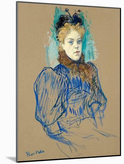 May Milton Portrait (1895)-TOULOUSE LAUTREC-Mounted Giclee Print