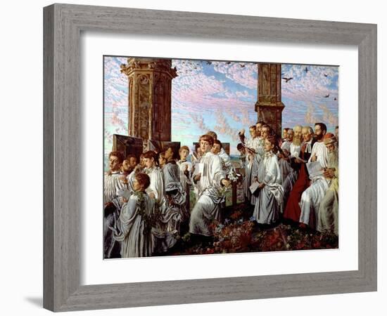 May Morning on Magdalen Tower-William Holman Hunt-Framed Giclee Print