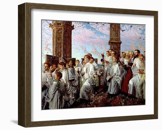 May Morning on Magdalen Tower-William Holman Hunt-Framed Giclee Print