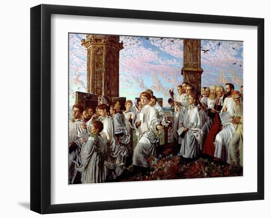 May Morning on Magdalen Tower-William Holman Hunt-Framed Giclee Print