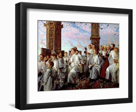 May Morning on Magdalen Tower-William Holman Hunt-Framed Giclee Print