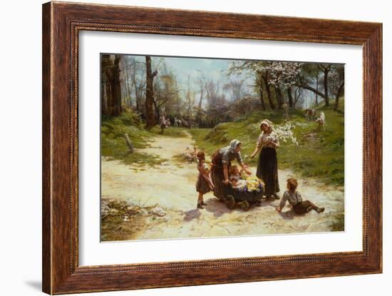 May (Oil on Canvas)-Frederick Morgan-Framed Giclee Print