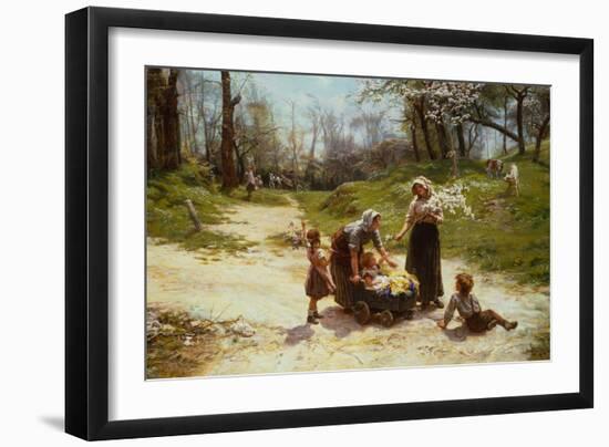 May (Oil on Canvas)-Frederick Morgan-Framed Giclee Print