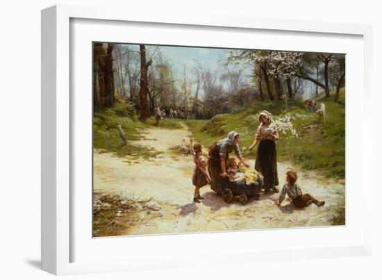 May (Oil on Canvas)-Frederick Morgan-Framed Giclee Print