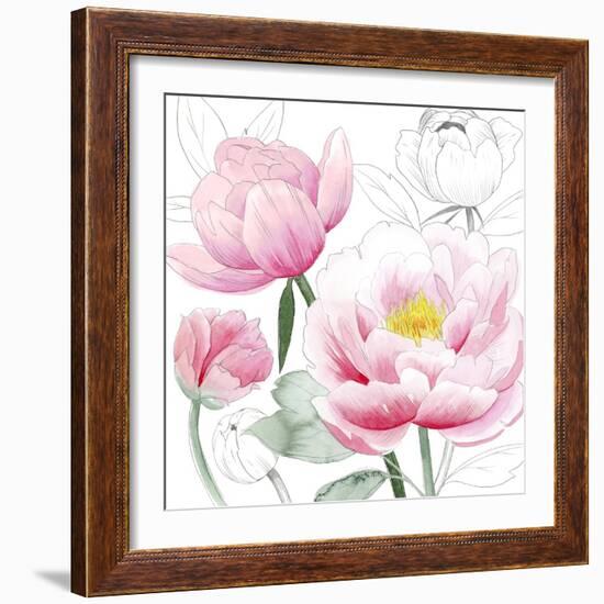 May Peonies I-Grace Popp-Framed Premium Giclee Print