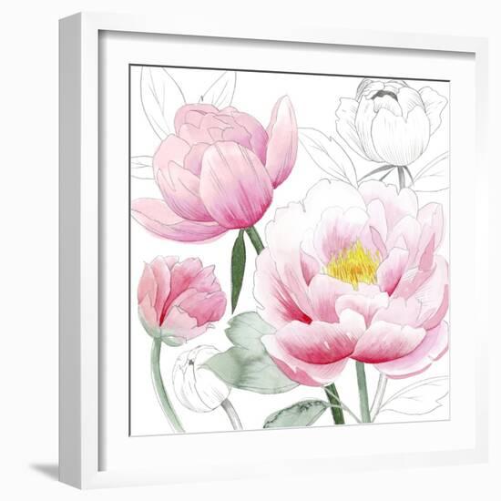 May Peonies I-Grace Popp-Framed Premium Giclee Print