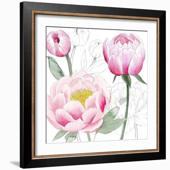 May Peonies II-Grace Popp-Framed Art Print