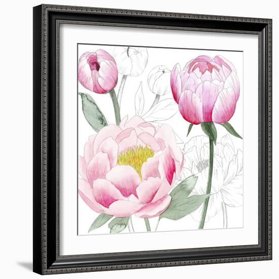 May Peonies II-Grace Popp-Framed Art Print