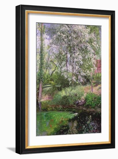 May Petals on the Moat Edge-Timothy Easton-Framed Giclee Print