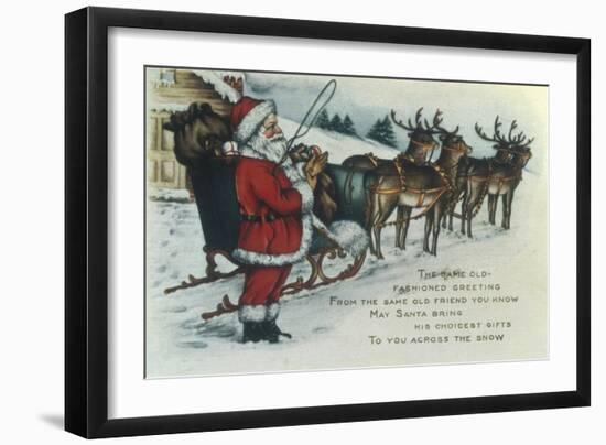 May Santa Bring His Choicest Gifts-null-Framed Giclee Print