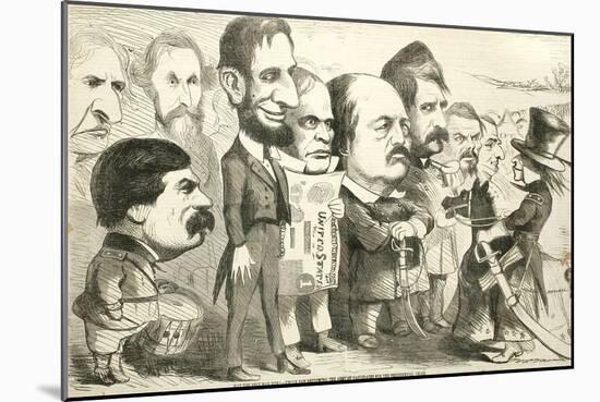 May the Best Man Win! Uncle Sam Reviewing the Army of Candidates, 1864-Thomas Nast-Mounted Giclee Print