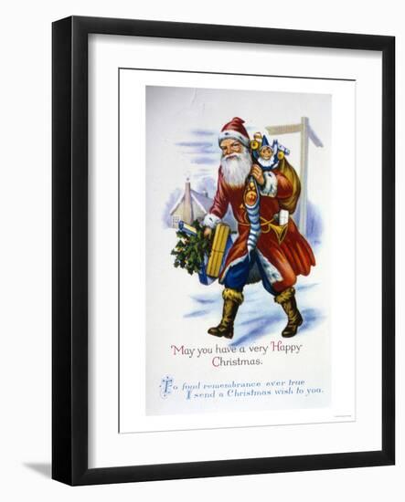 May You Have a Happy Christmas-null-Framed Giclee Print