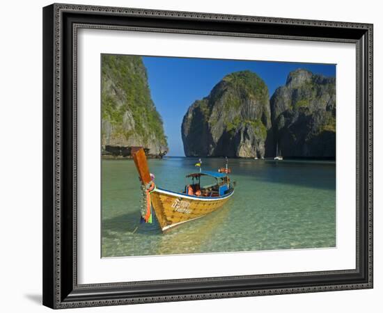 Maya Bay, Kho Phi Phi Leh, Krabi Province, Thailand, Southeast Asia, Asia-Ben Pipe-Framed Photographic Print