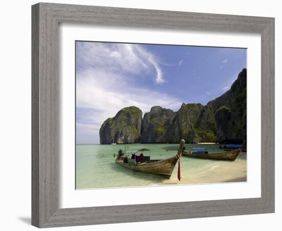 Maya Bay, Phi Phi Lay Island, Thailand, Southeast Asia-Sergio Pitamitz-Framed Photographic Print