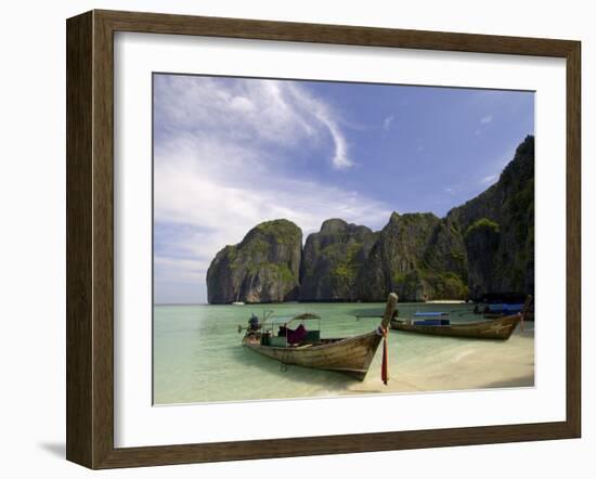 Maya Bay, Phi Phi Lay Island, Thailand, Southeast Asia-Sergio Pitamitz-Framed Photographic Print