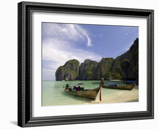 Maya Bay, Phi Phi Lay Island, Thailand, Southeast Asia-Sergio Pitamitz-Framed Photographic Print