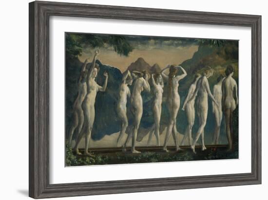 Maya, Mirror of Illusions, C.1910-Arthur Bowen Davies-Framed Giclee Print