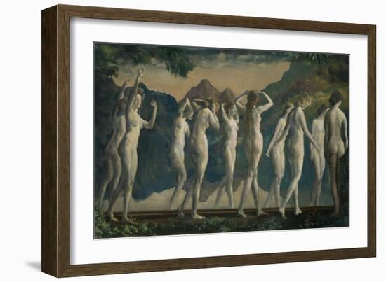 Maya, Mirror of Illusions, C.1910-Arthur Bowen Davies-Framed Giclee Print