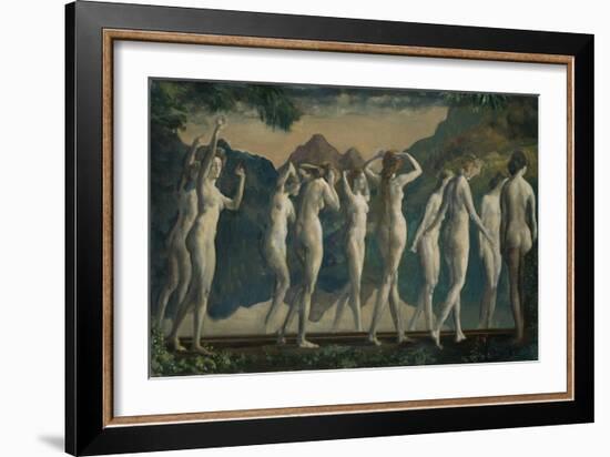 Maya, Mirror of Illusions, C.1910-Arthur Bowen Davies-Framed Giclee Print