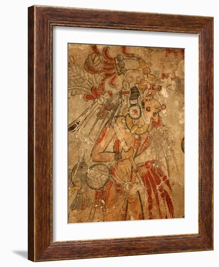 Maya Mural, San Bartolo, Guatemala-Kenneth Garrett-Framed Photographic Print