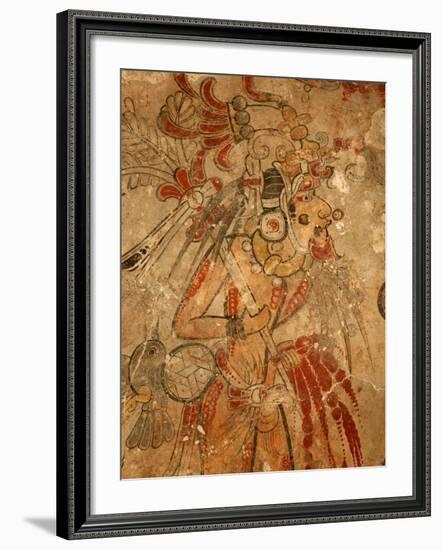 Maya Mural, San Bartolo, Guatemala-Kenneth Garrett-Framed Photographic Print