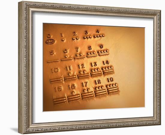 Maya Numerals, Artwork-Victor Habbick-Framed Photographic Print