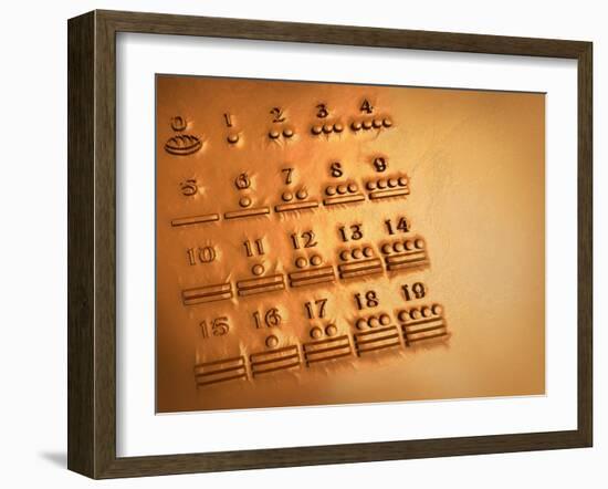 Maya Numerals, Artwork-Victor Habbick-Framed Photographic Print