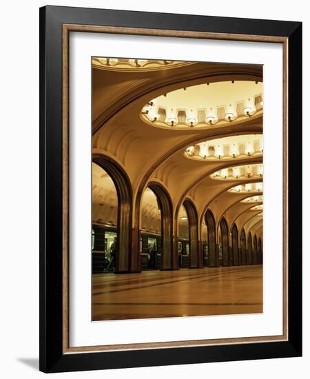 Mayakovskaya Metro Station, Moscow, Russia-Christopher Rennie-Framed Photographic Print