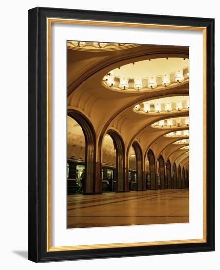 Mayakovskaya Metro Station, Moscow, Russia-Christopher Rennie-Framed Photographic Print
