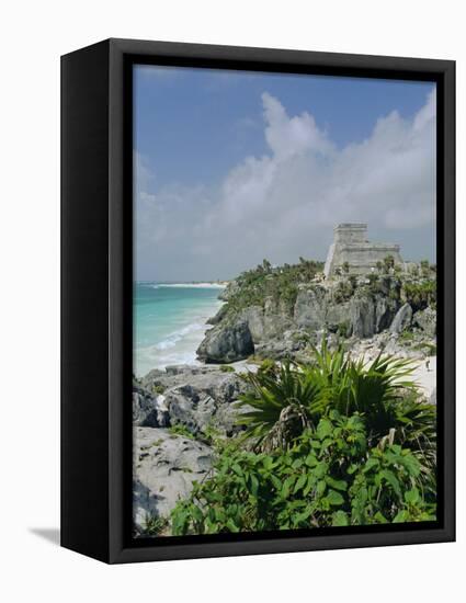 Mayan Archaeological Site, Tulum, Yucatan, Mexico, Central America-John Miller-Framed Premier Image Canvas